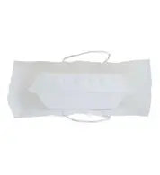 Sac kraft blanc à poignées torsadées 120g/m² W26xH35xD12